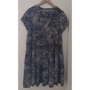 Anthropologie Monochrome Patterned Mini Dress